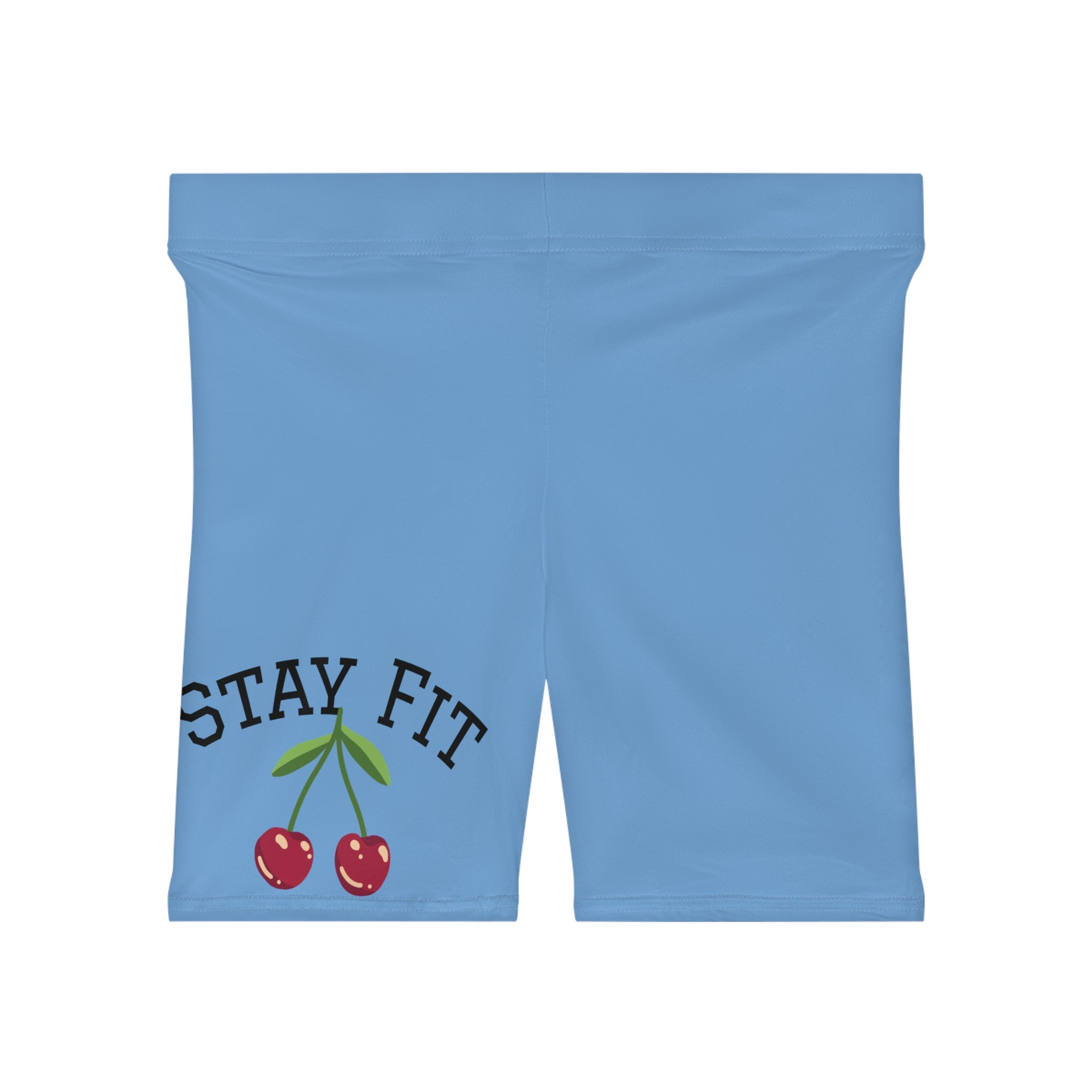 Cherry Logo Biker Shorts | Goddess Beauty Fitness Print