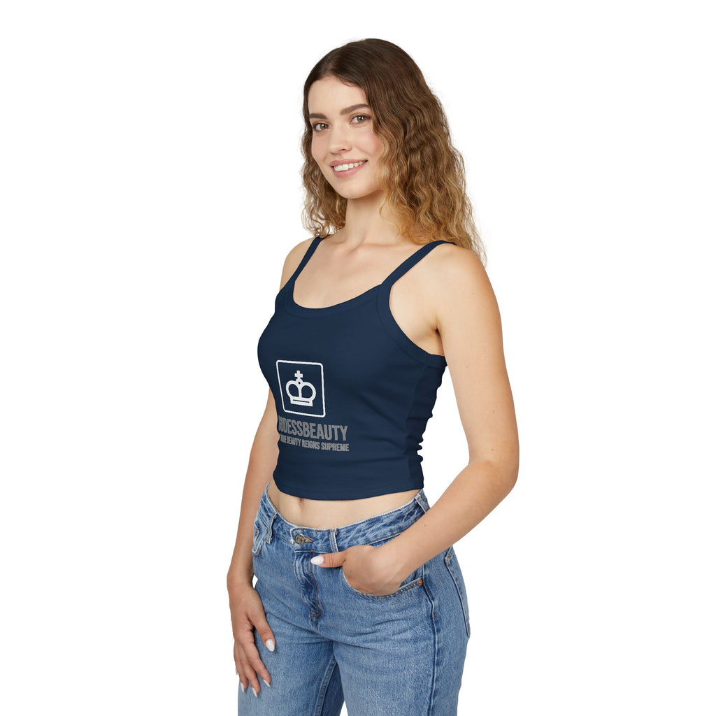 Women’s empowerment graphic cropped tank top from GODESS Beauty
