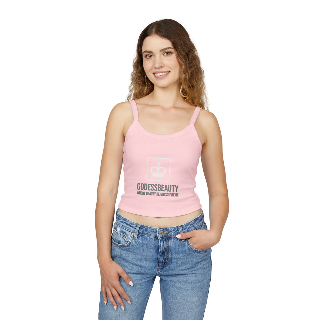 Women’s empowerment graphic cropped tank top from GODESS Beauty