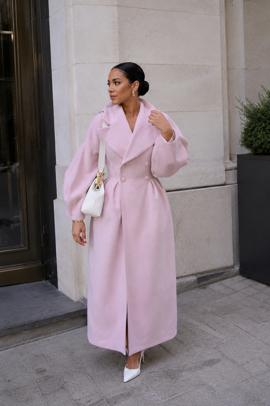 Double-Breasted Longline Coat