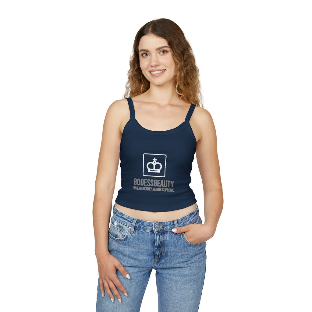 Women’s empowerment graphic cropped tank top from GODESS Beauty