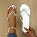 Rhinestone Toe Post Sandals - Godess beauty 