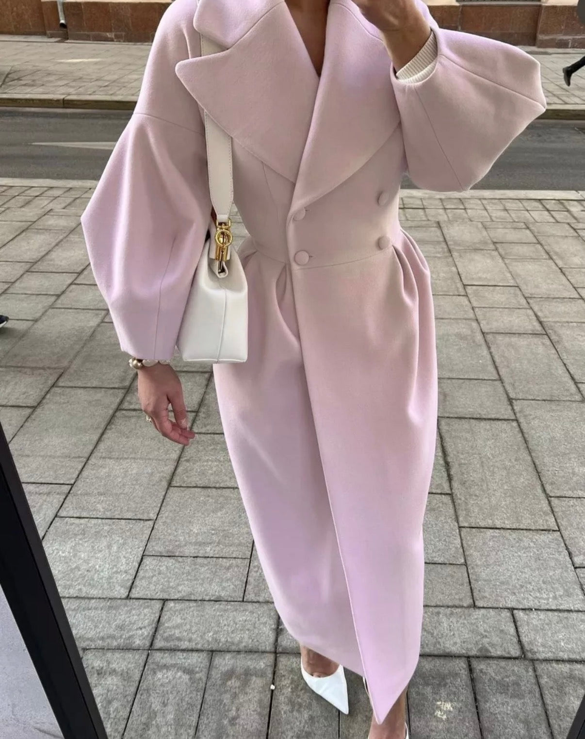 Double-Breasted Longline Coat
