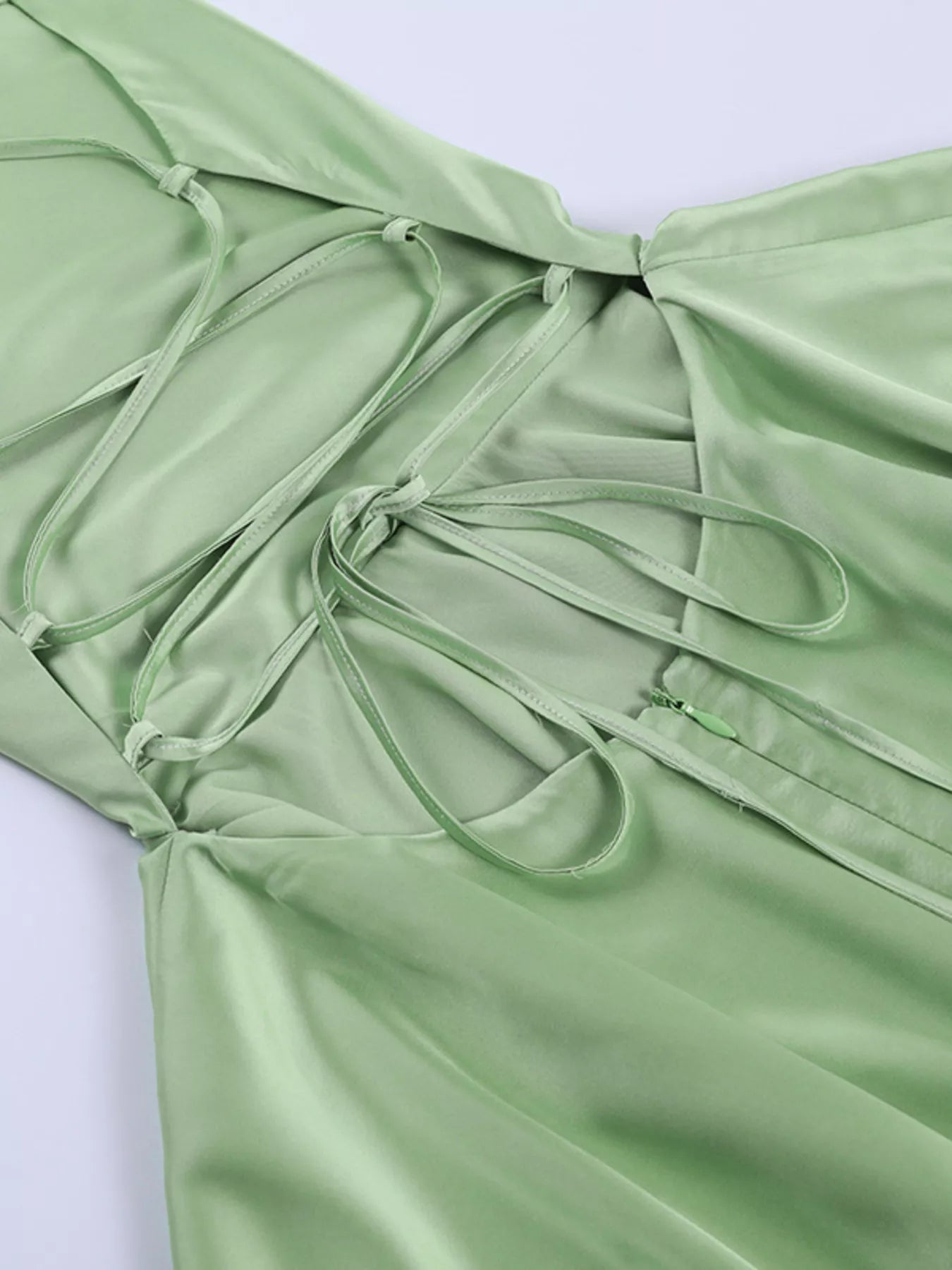 Backless layered ruffled cami dress - Godess beauty 