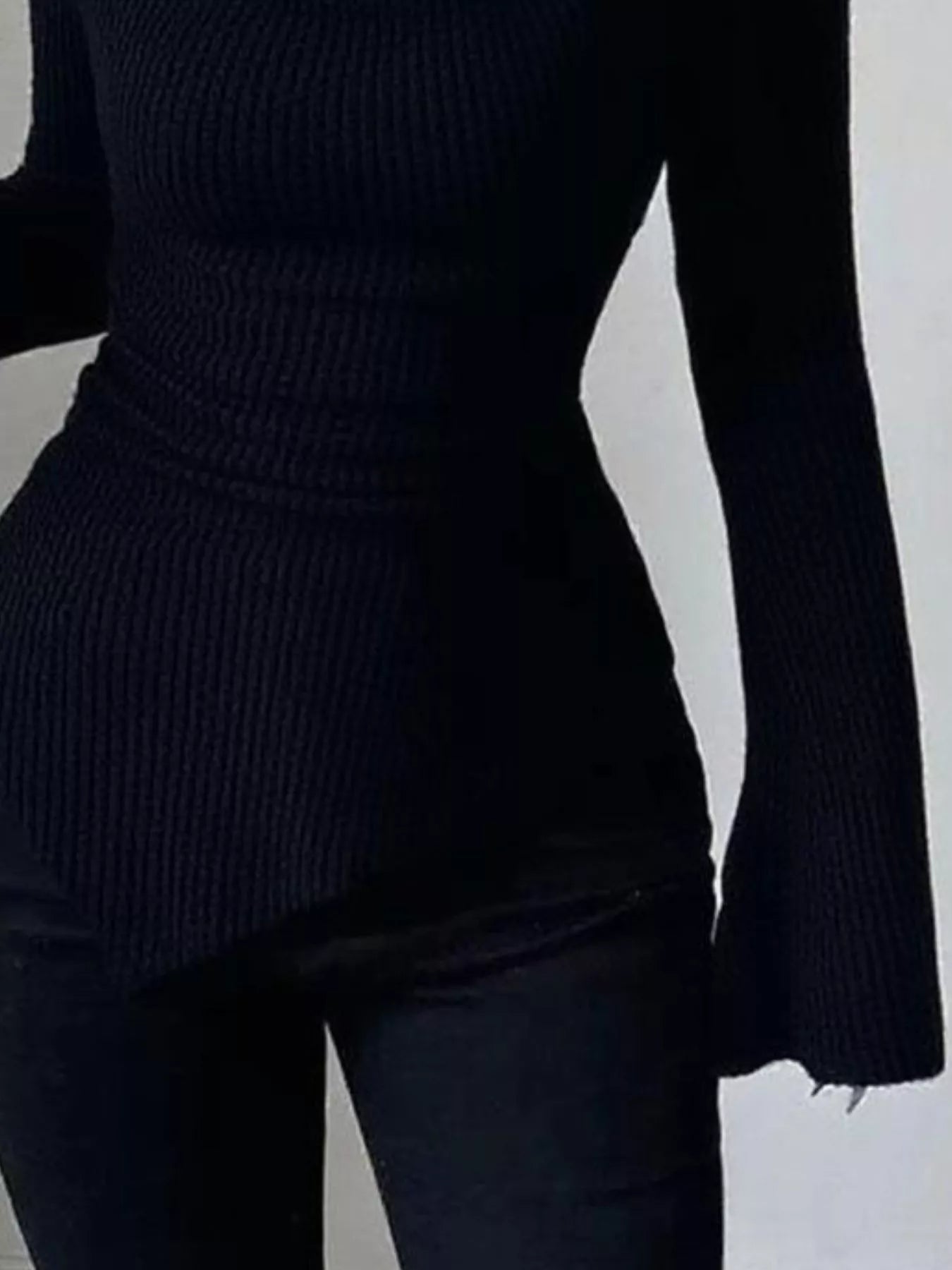 Cowl Neck Flare Sleeve Top - Godess beauty 