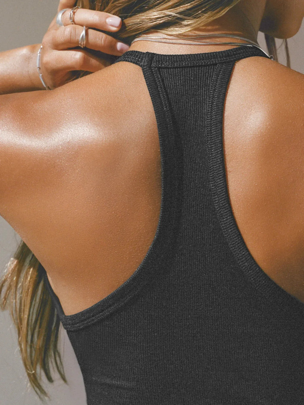Cutout Ribbed Tank Top - Godess beauty 