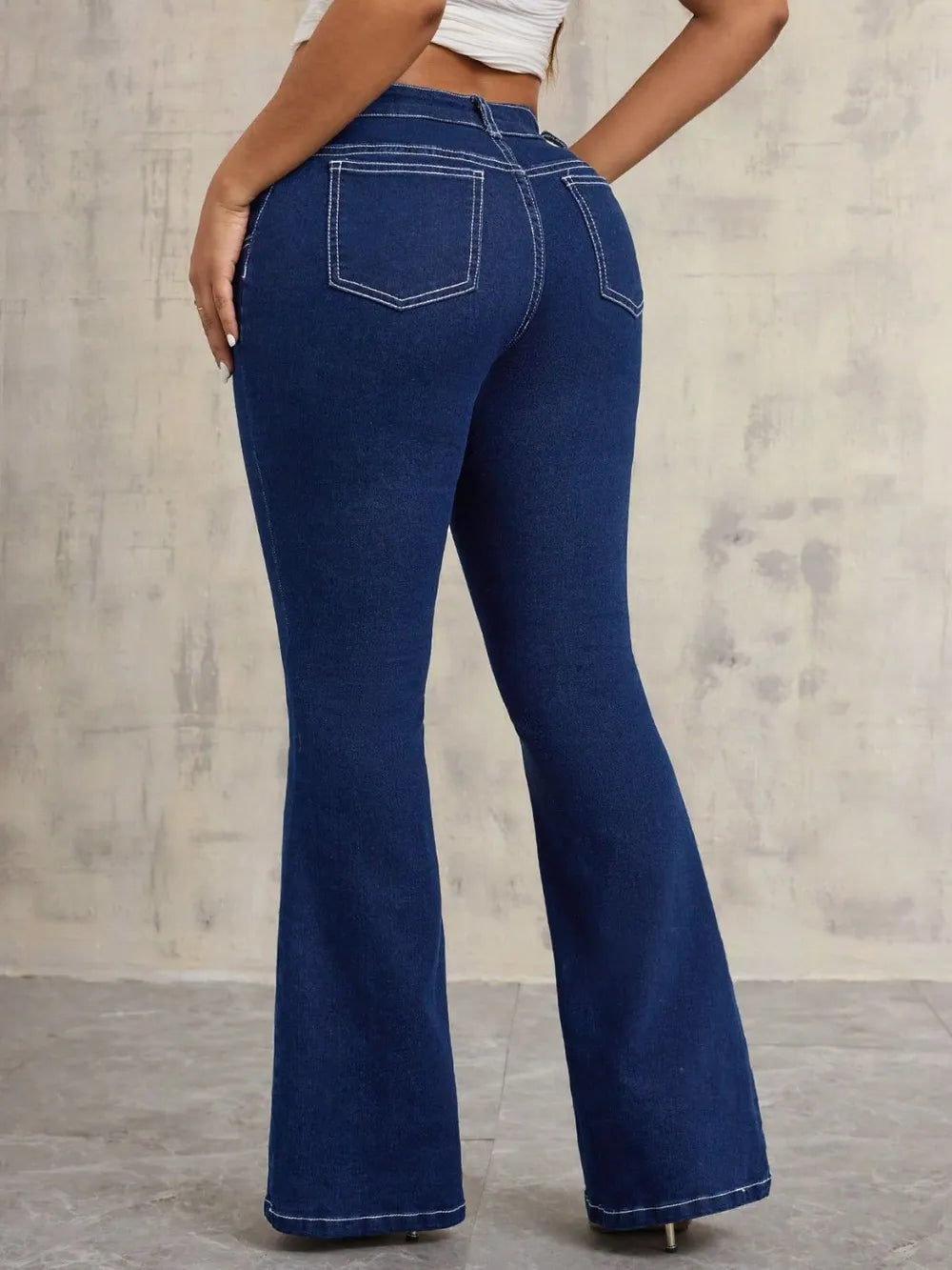 Flare Jeans with Pockets - Godess beauty 