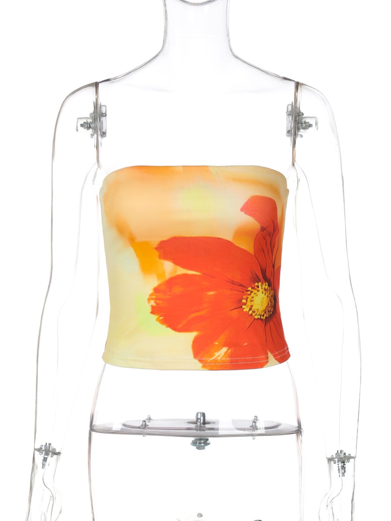 Floral Print Tube Top - Godess beauty 