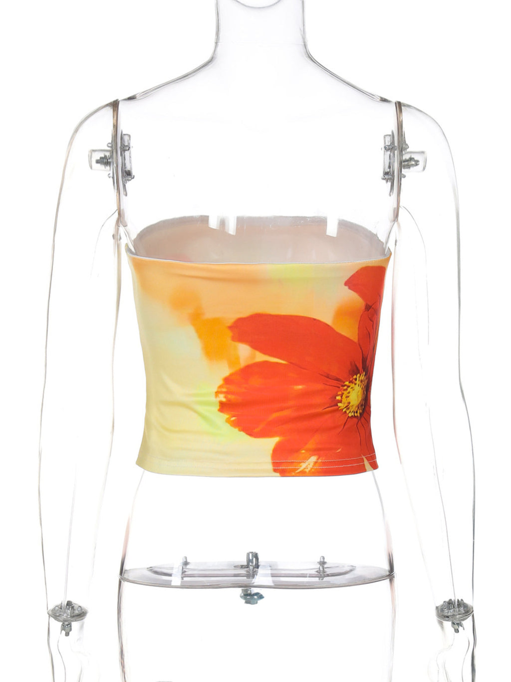 Floral Print Tube Top - Godess beauty 