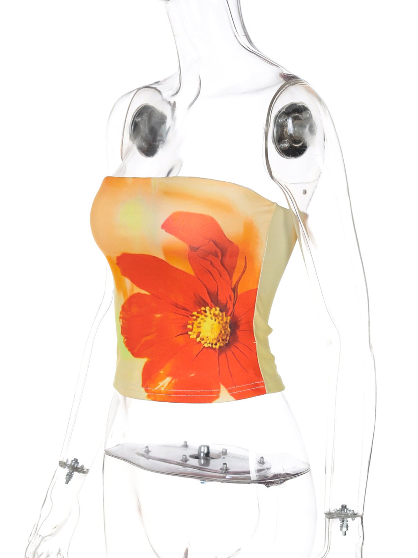 Floral Print Tube Top - Godess beauty 