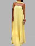 Full Size Tube Flowy Maxi Dress Plus Size - Godess beauty 