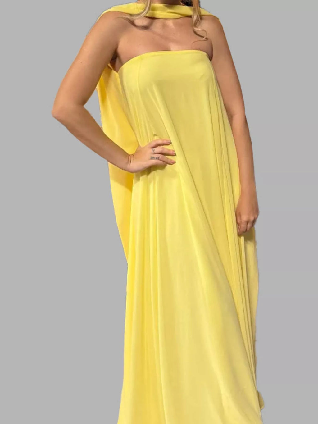 Full Size Tube Flowy Maxi Dress Plus Size - Godess beauty 