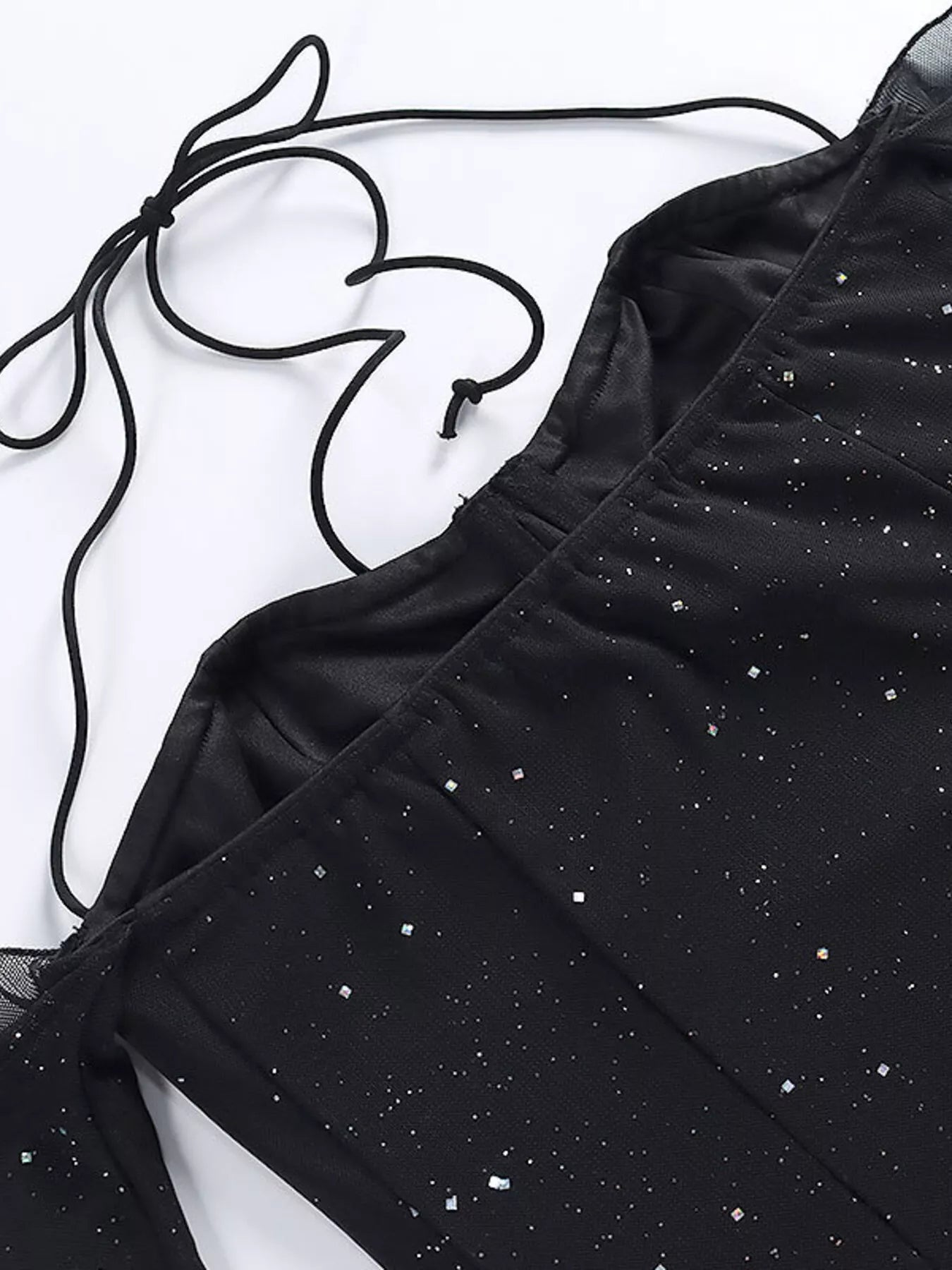 Glitter Mini Dress with Sleeves - Godess beauty 