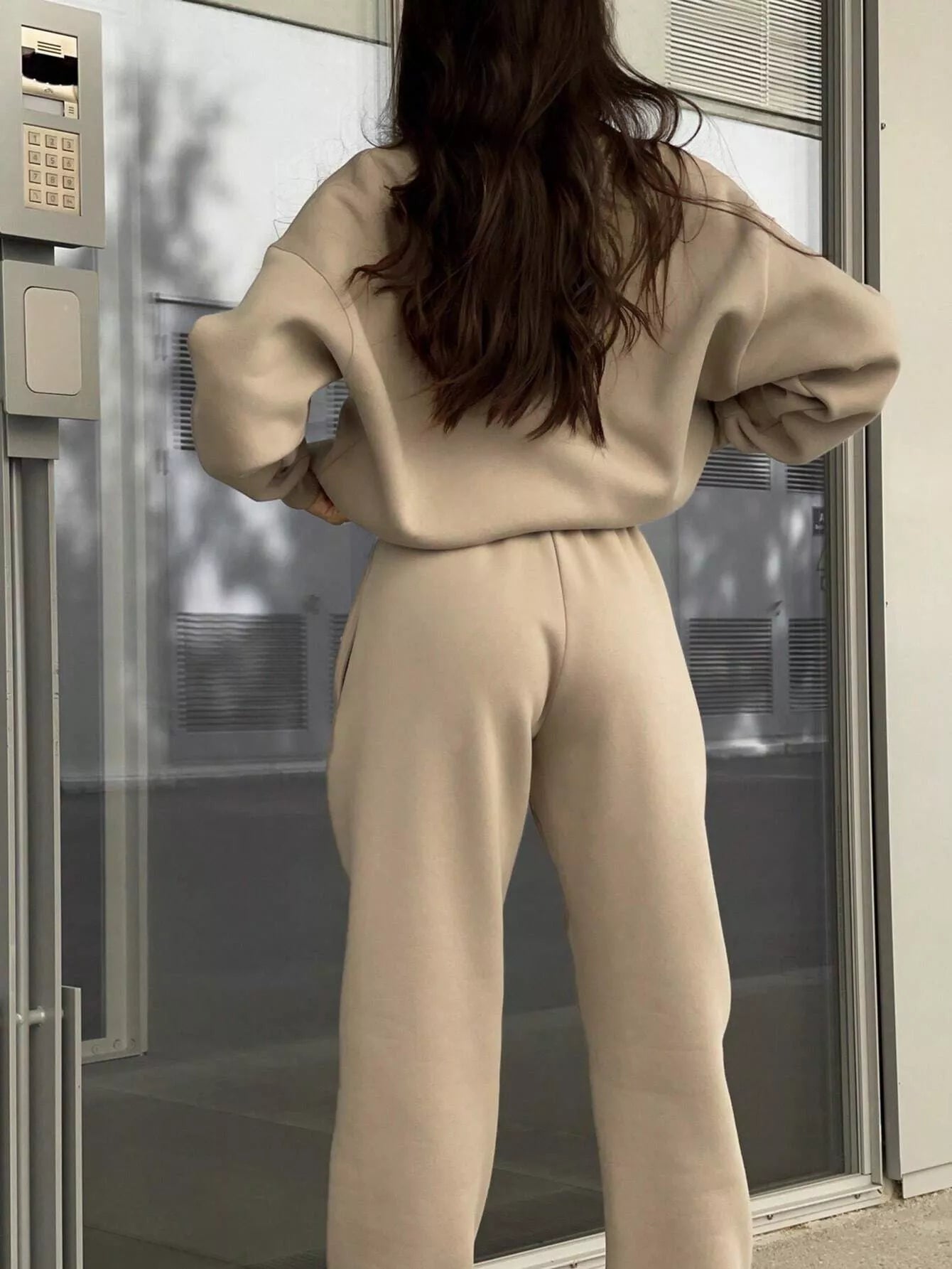 Half Zip Sweatshirt and Pants Set - Godess beauty 