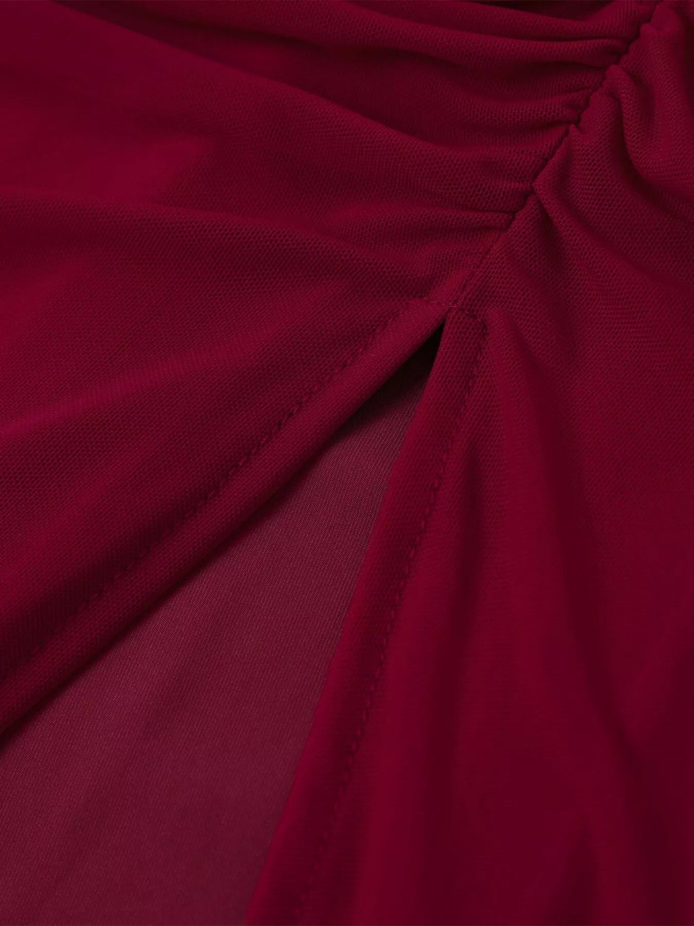 Halter Neck Ruched Slit Maxi Dress - Godess beauty 