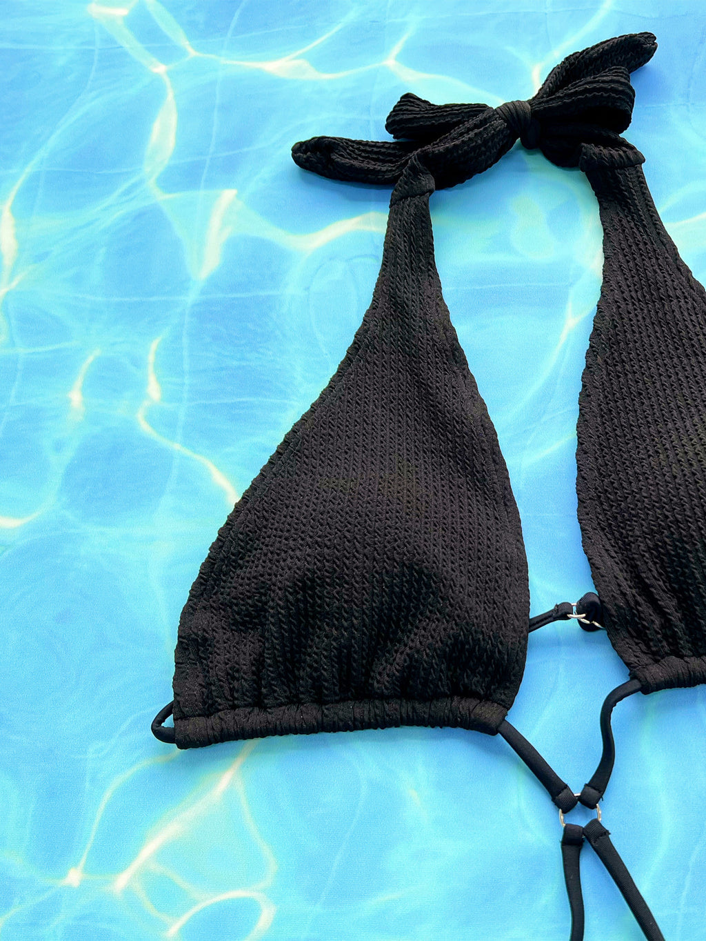 Halter Neck Side Tie One-Piece Swimsuit - Godess beauty 