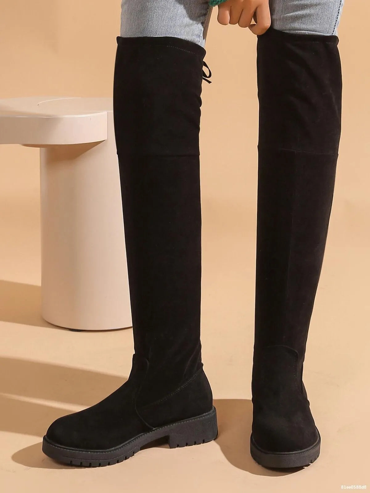 Over-the-Knee Block Heel Boots - Godess beauty 