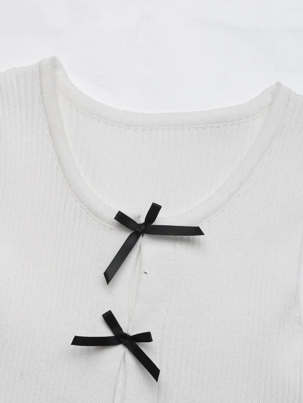 Perfee Bow Front Round Neck Tank - Godess beauty 