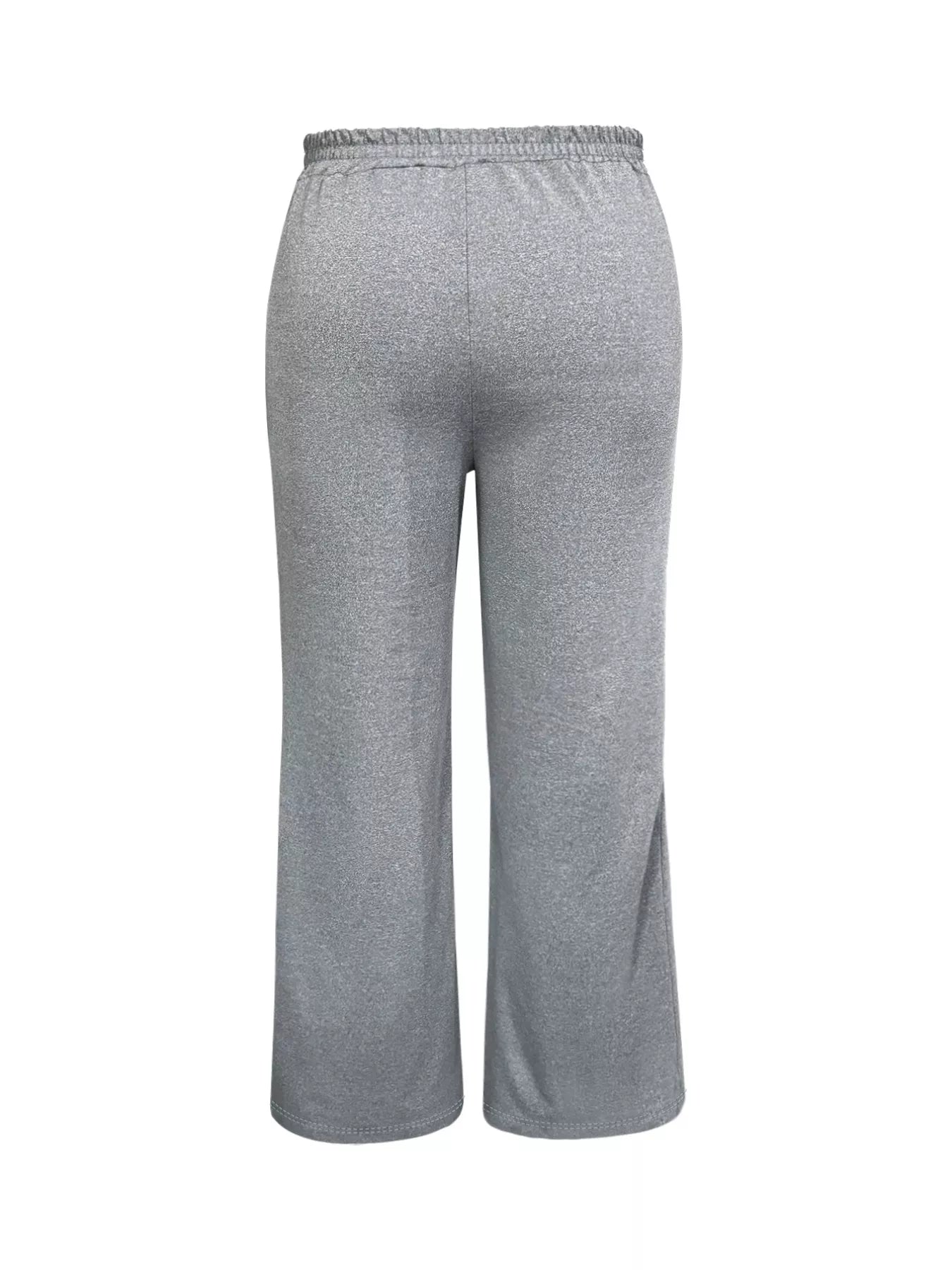 Plus Size Striped Contrast Wide Leg Pants - Godess beauty 