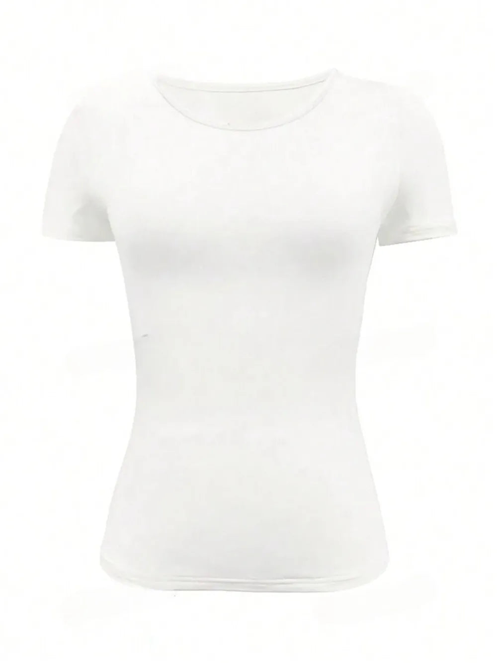 Round Neck Short Sleeve T-Shirt - Godess beauty 