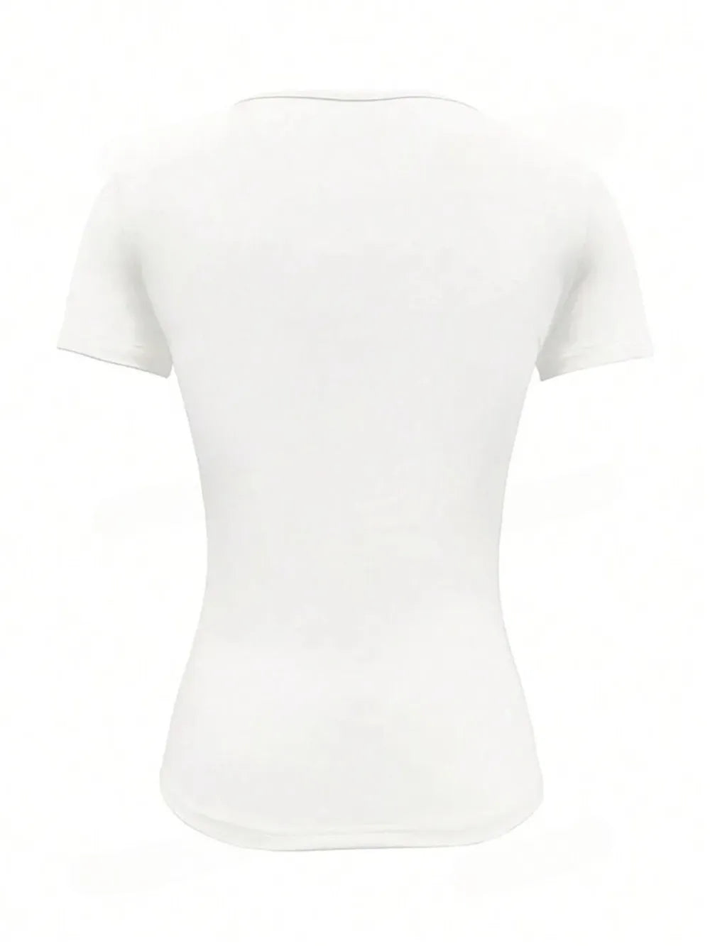 Round Neck Short Sleeve T-Shirt - Godess beauty 