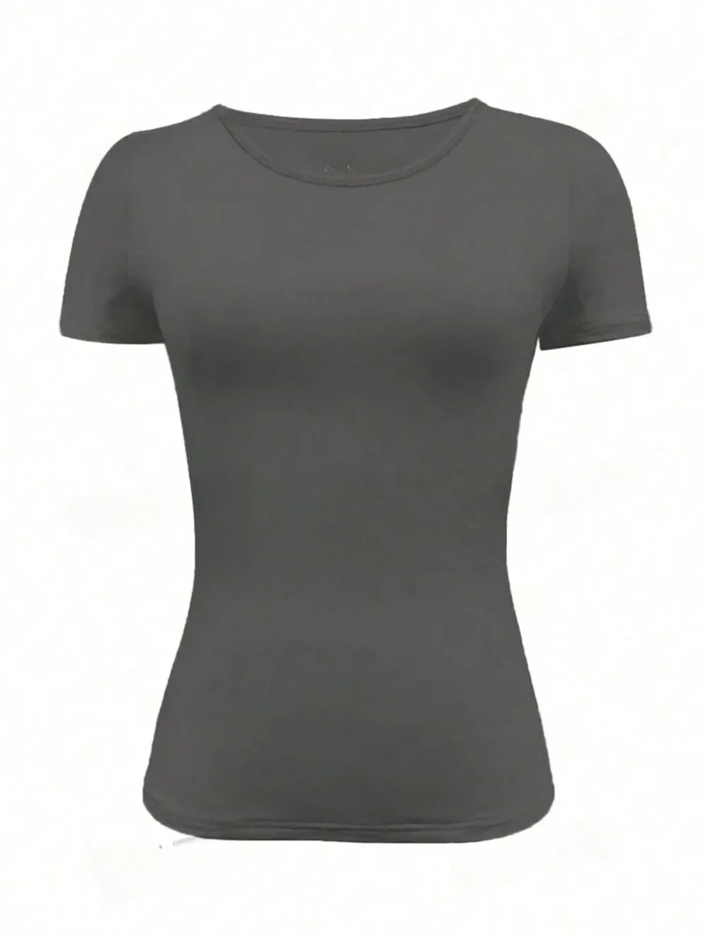 Round Neck Short Sleeve T-Shirt - Godess beauty 