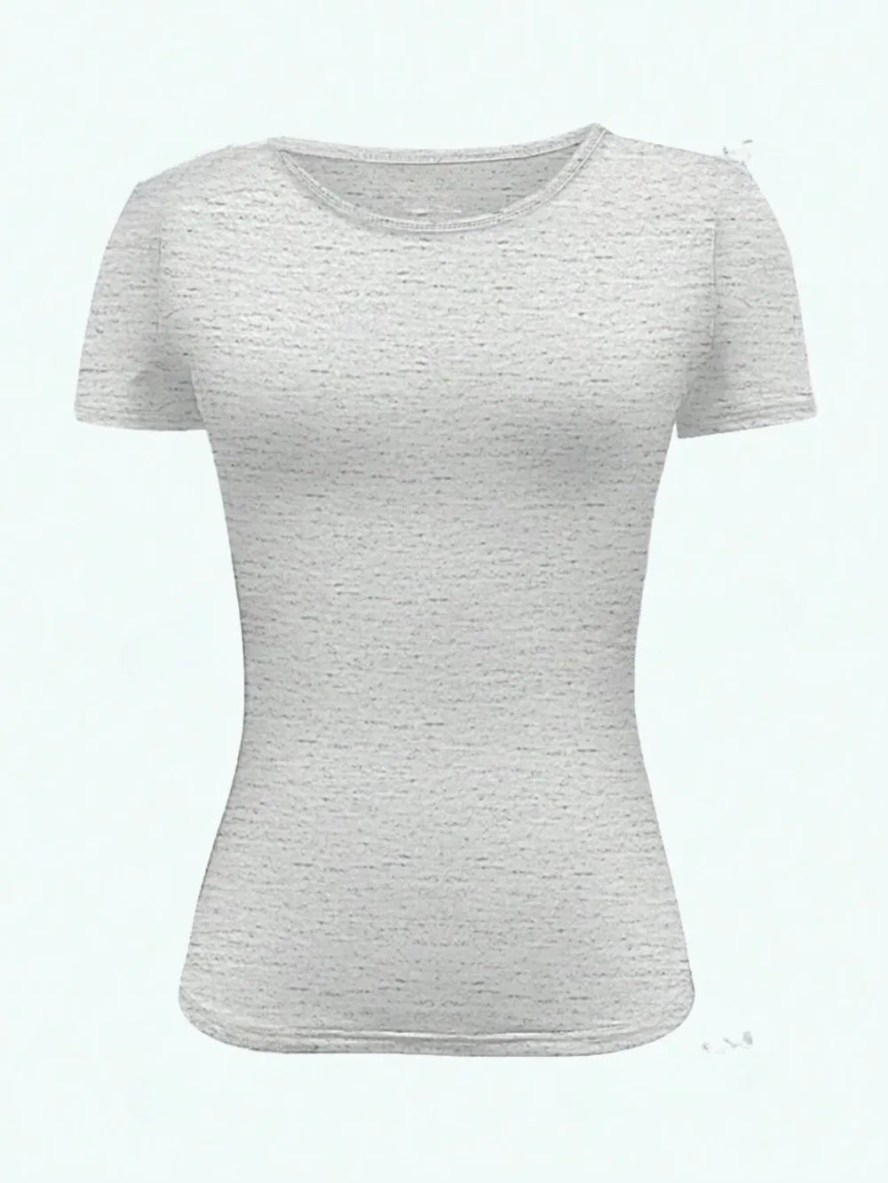 Round Neck Short Sleeve T-Shirt - Godess beauty 