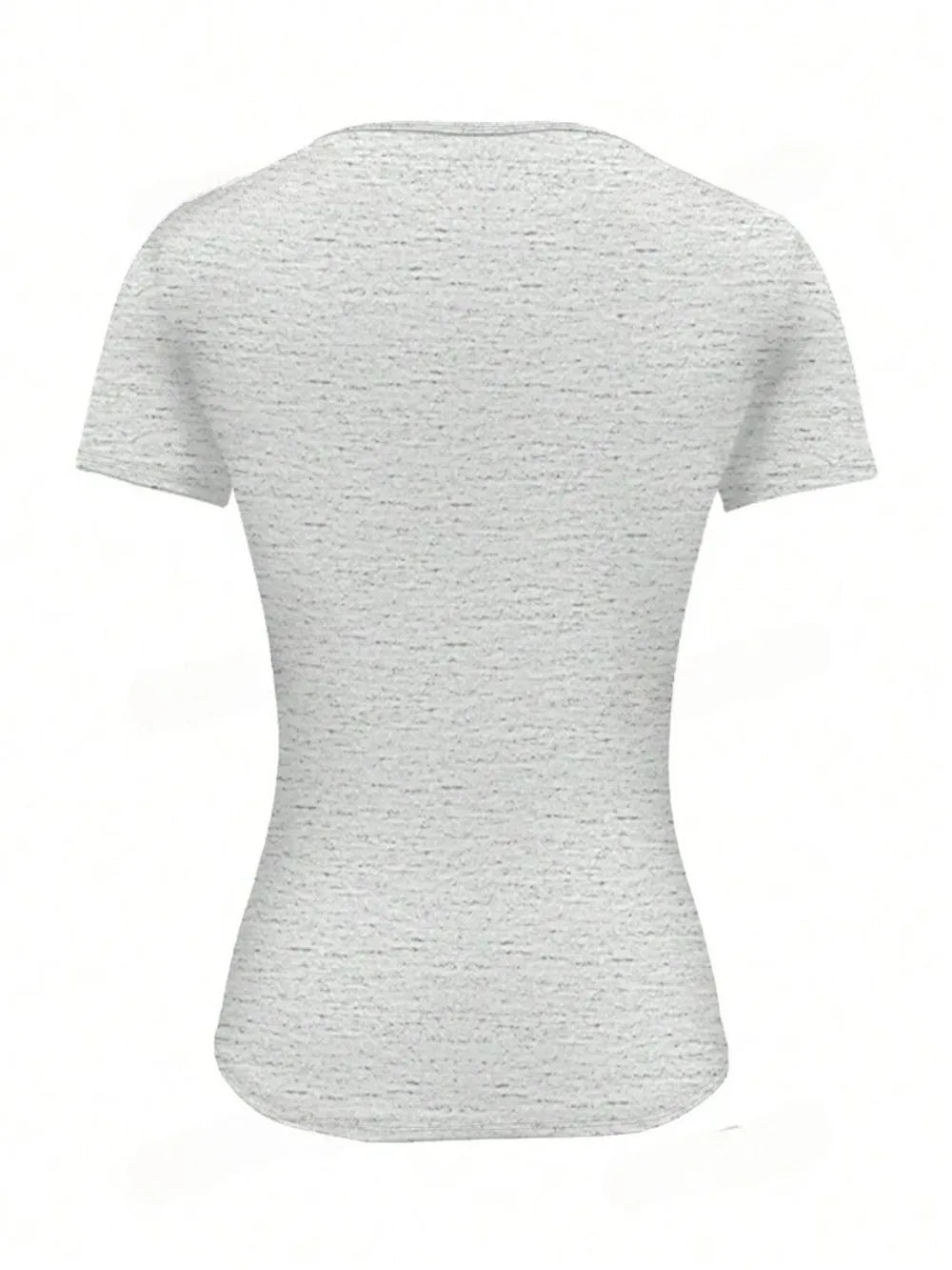 Round Neck Short Sleeve T-Shirt - Godess beauty 