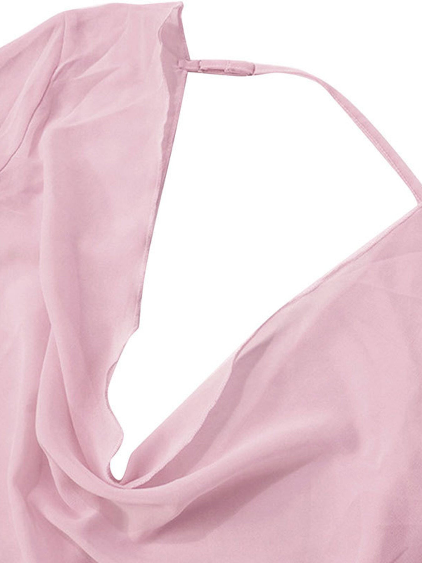 Sheer chiffon plunge mini dress - Godess beauty 