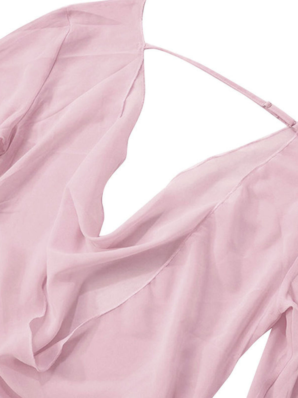 Sheer chiffon plunge mini dress - Godess beauty 