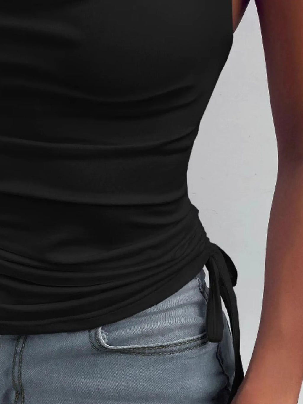 Side Drawstring Ruched Cami - Godess beauty 