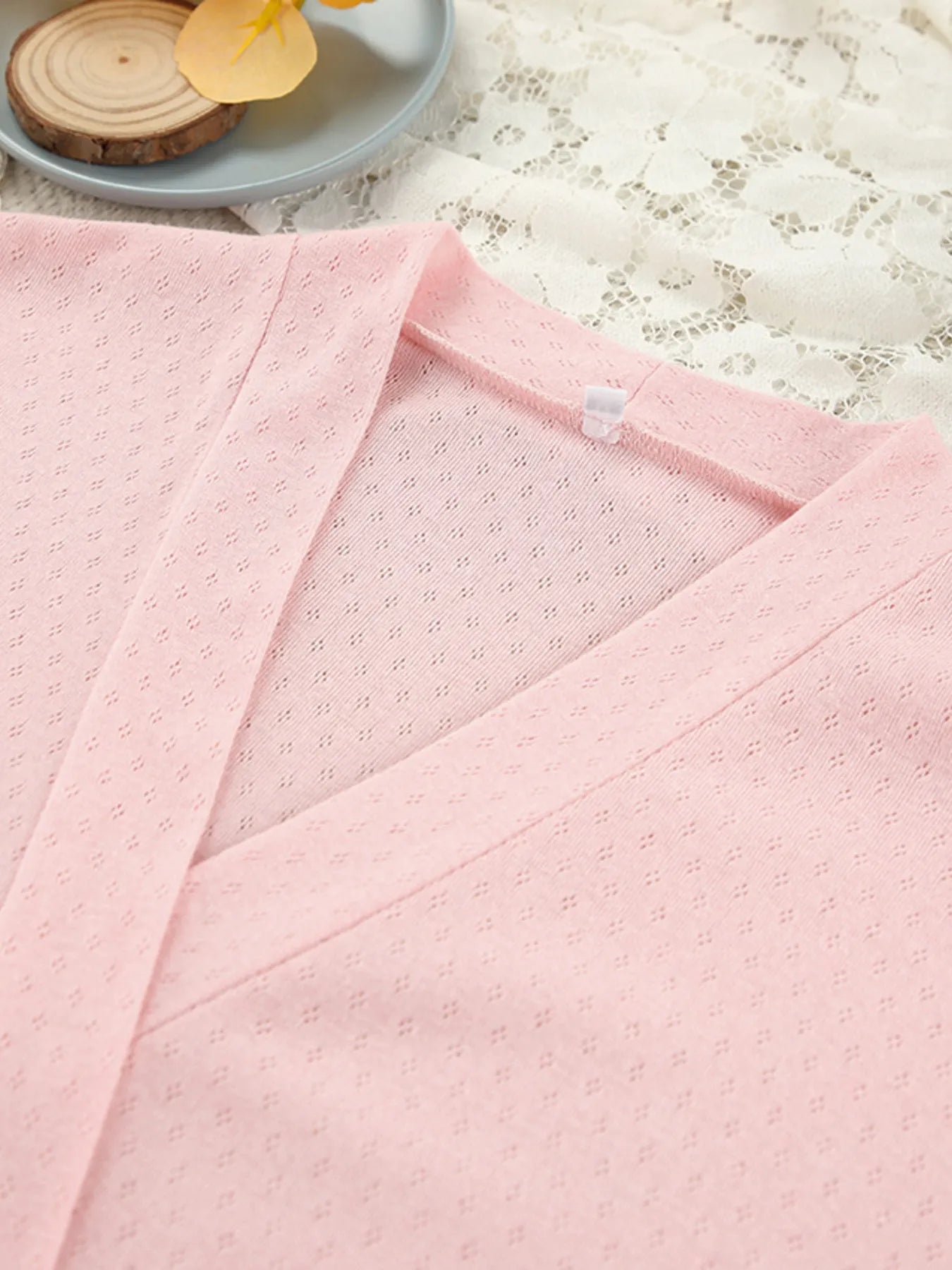Tie Waist Kimono Sleeve Lounge Nightgown - Godess beauty 