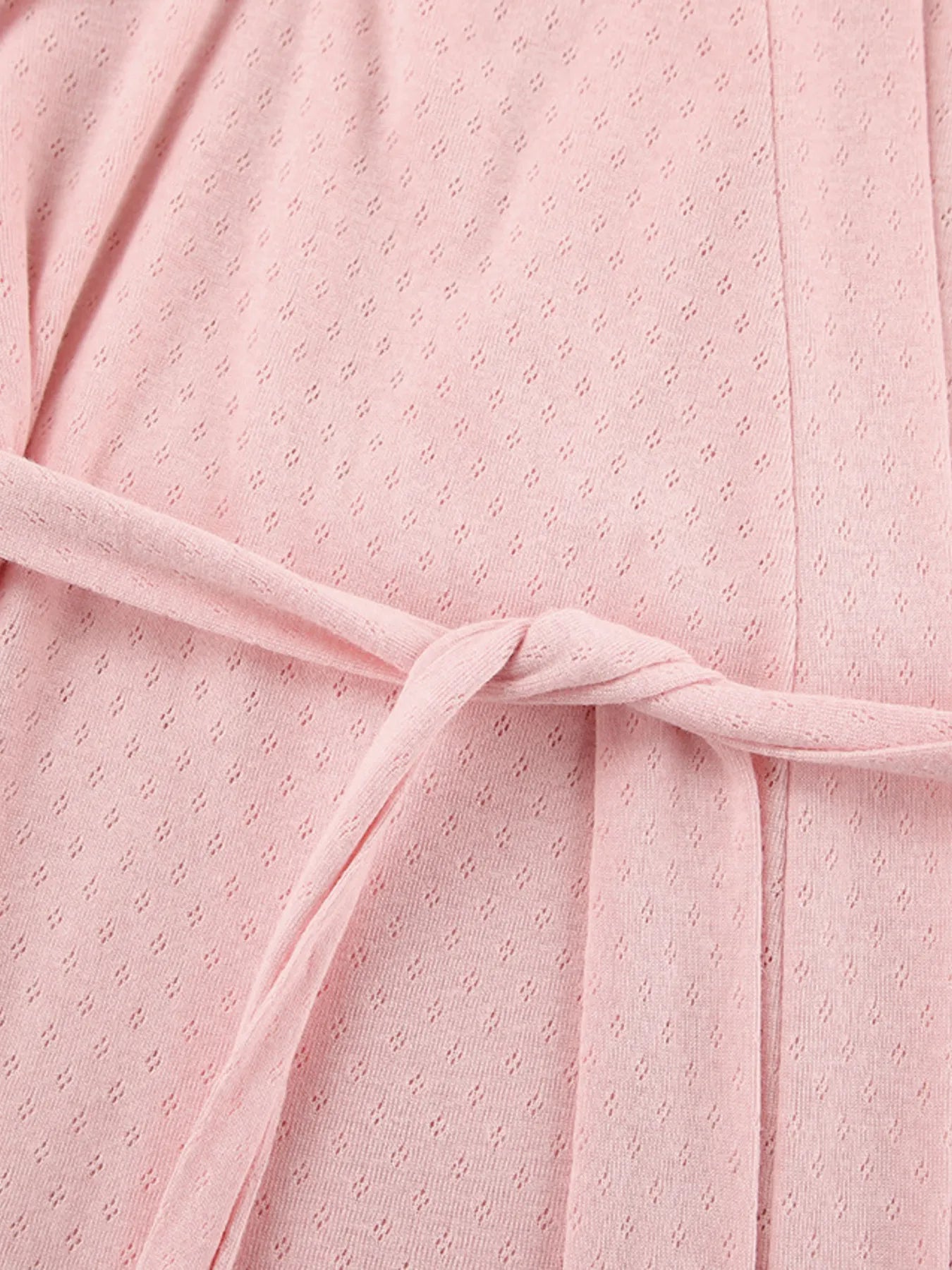 Tie Waist Kimono Sleeve Lounge Nightgown - Godess beauty 