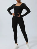 Twisted Backless Long Sleeve Jumpsuit - Godess beauty 