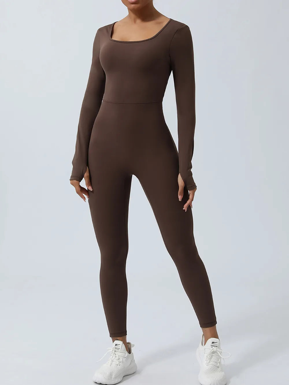 Twisted Backless Long Sleeve Jumpsuit - Godess beauty 