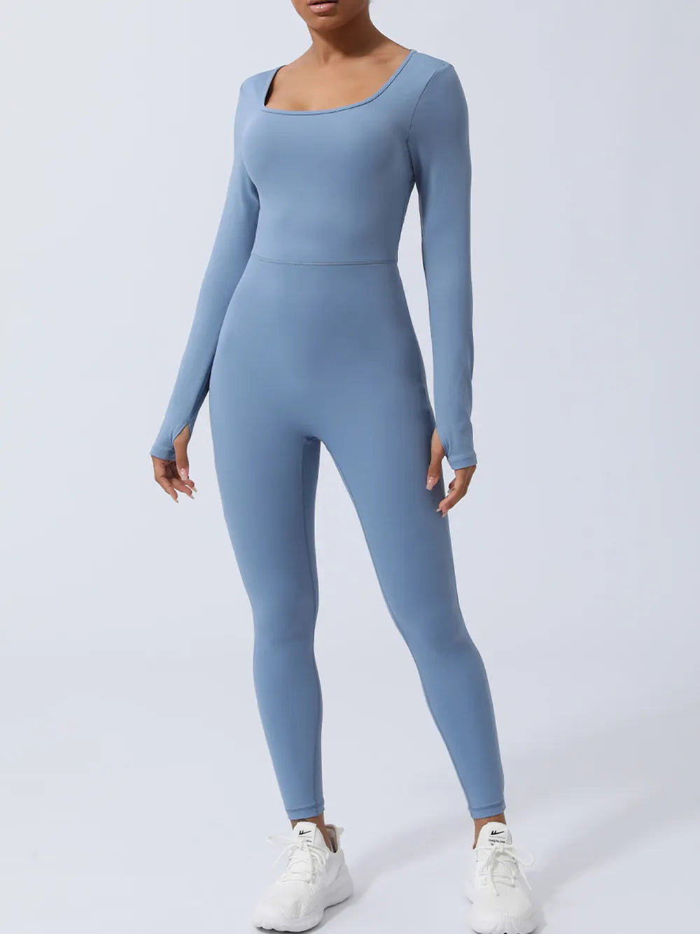 Twisted Backless Long Sleeve Jumpsuit - Godess beauty 