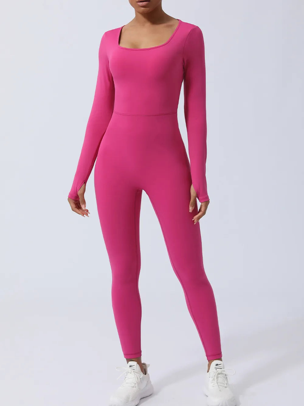Twisted Backless Long Sleeve Jumpsuit - Godess beauty 