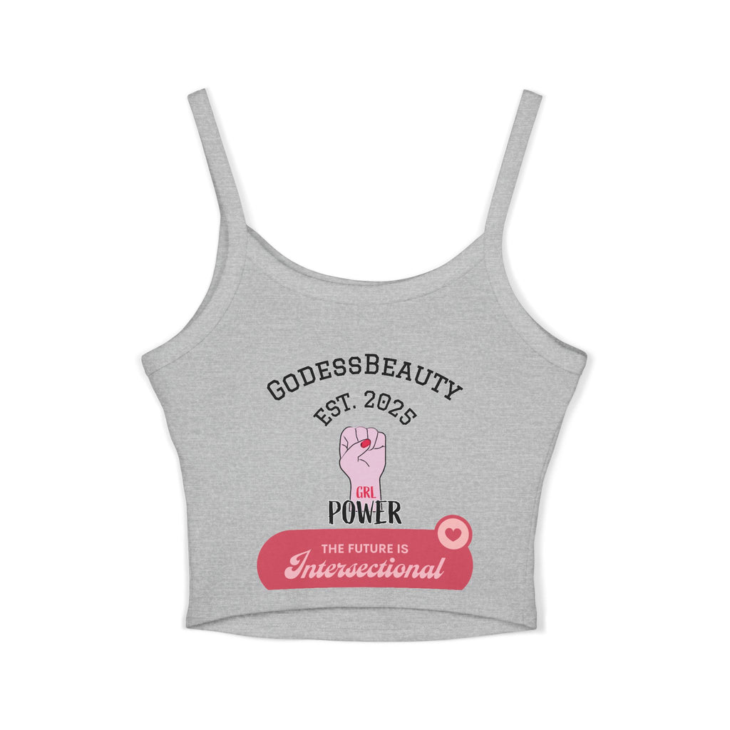 Women’s empowerment graphic cropped tank top from GODESS Beauty - Godess beauty 