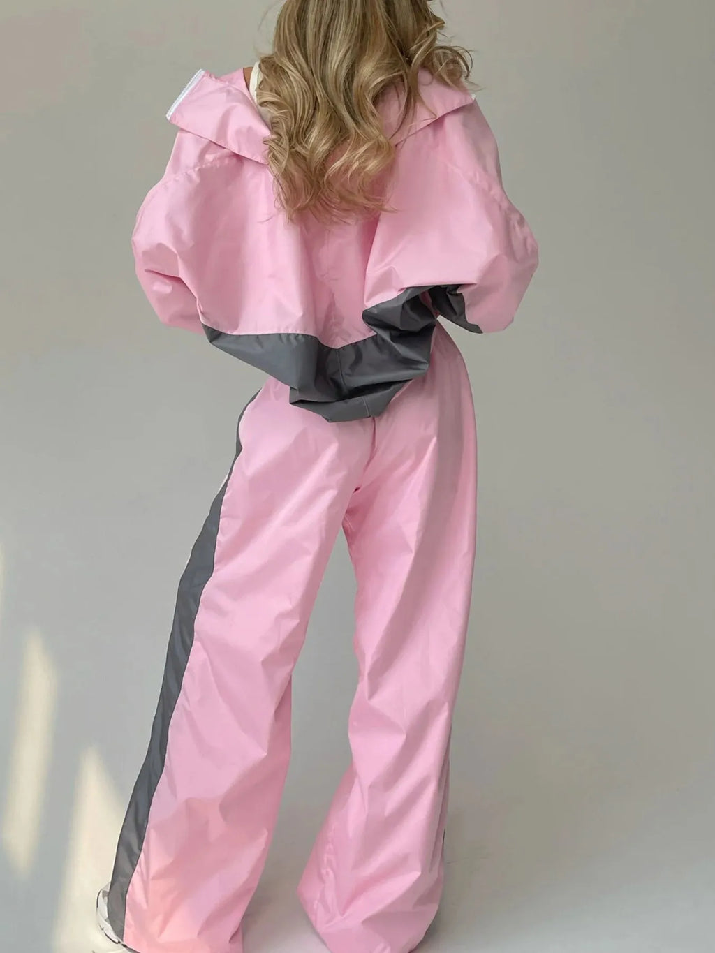 Zip Up Long Sleeve Top and Pants Set - Godess beauty 