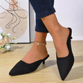 Point Toe Kitten Heels Pumps - Godess beauty 